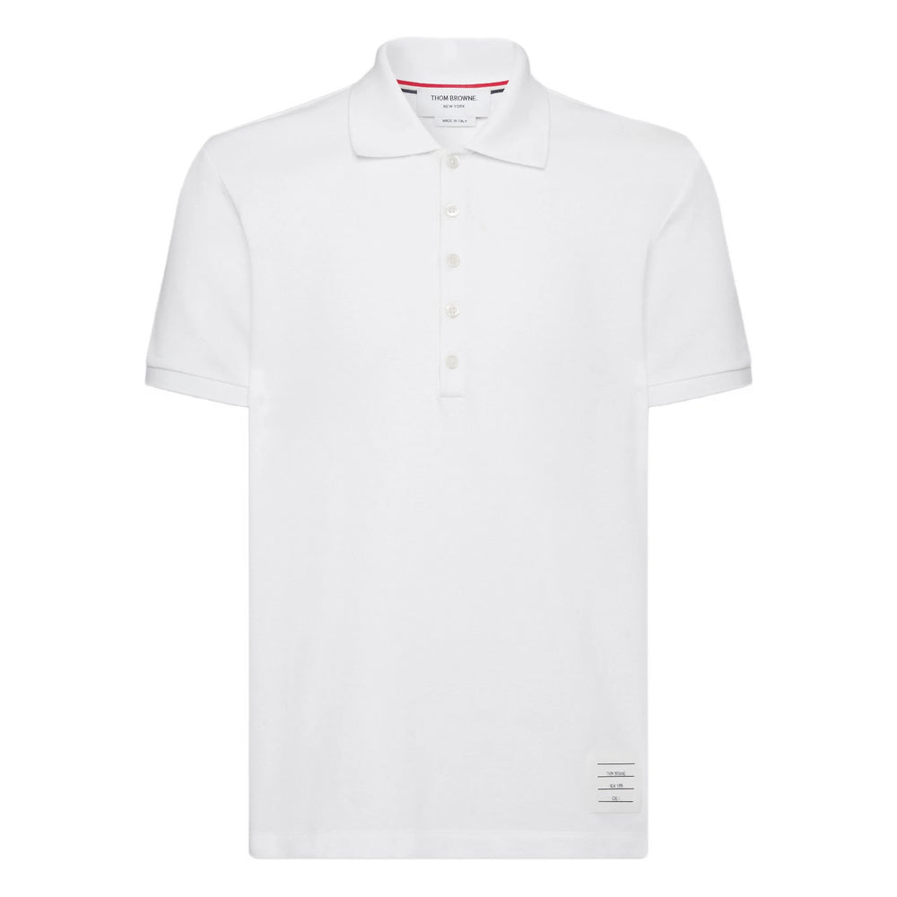 Thom Browne White Polo Shirts Men THOM BROWNE