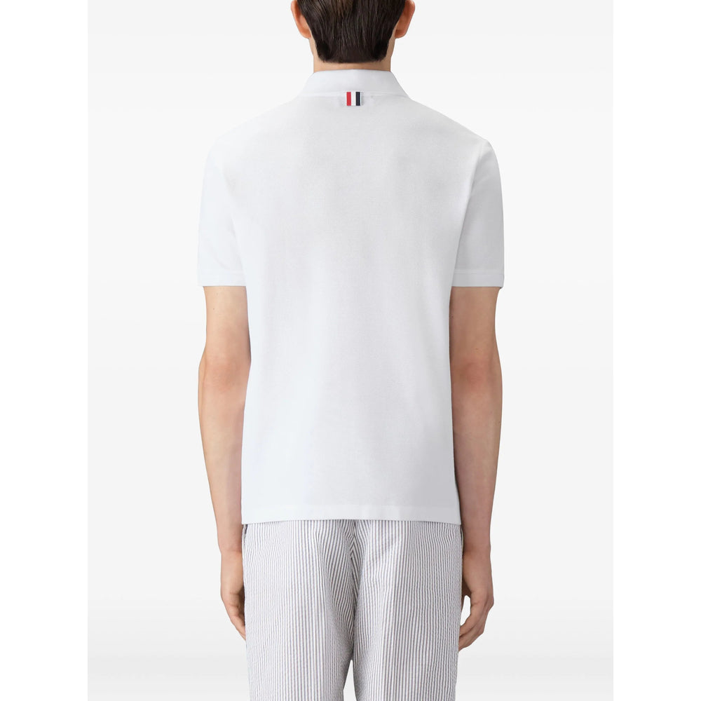 Thom Browne White Polo Shirts Men THOM BROWNE