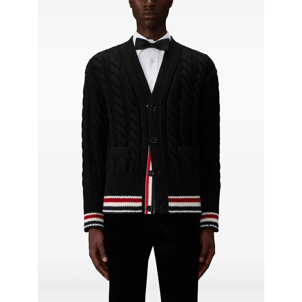 Thom Browne Black Sweaters & Knitwear - Cardigans Men THOM BROWNE