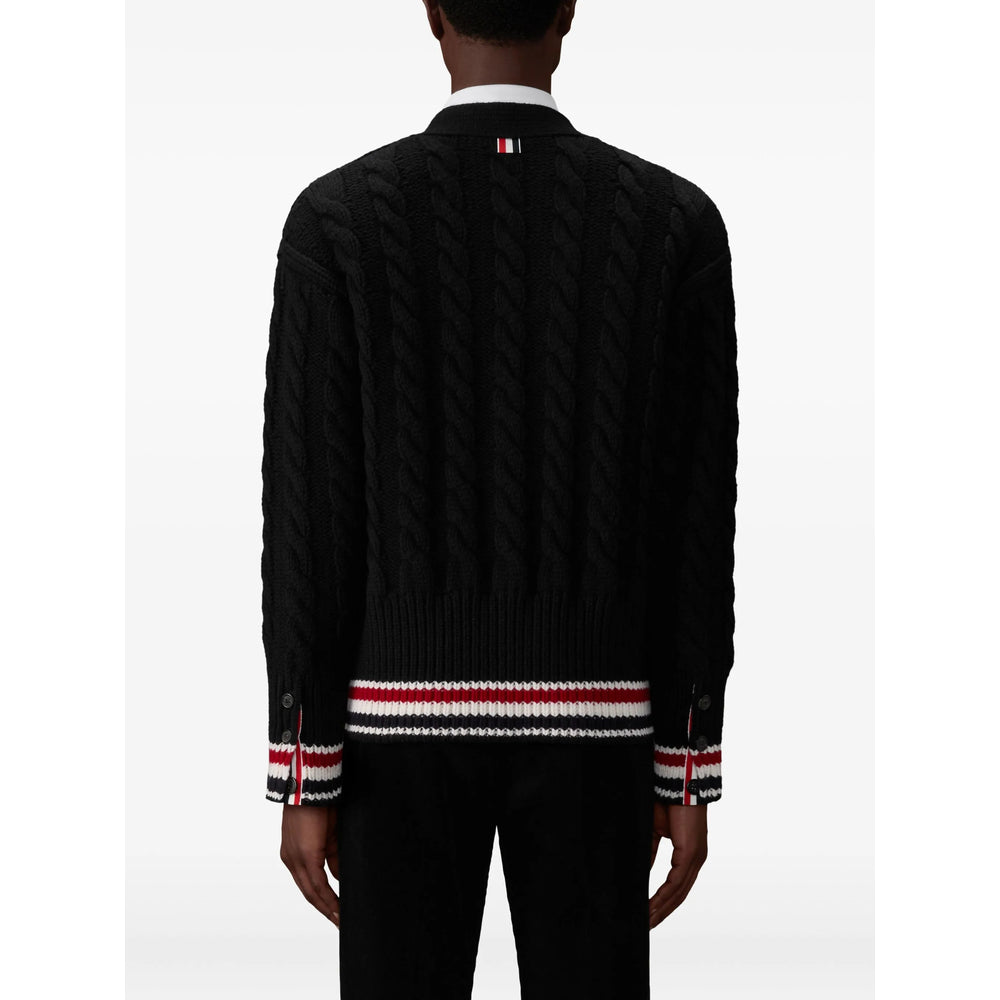 Thom Browne Black Sweaters & Knitwear - Cardigans Men THOM BROWNE