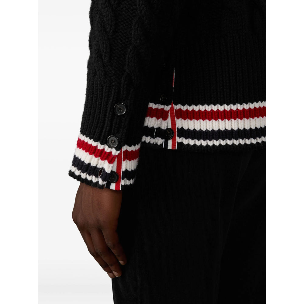Thom Browne Black Sweaters & Knitwear - Cardigans Men THOM BROWNE