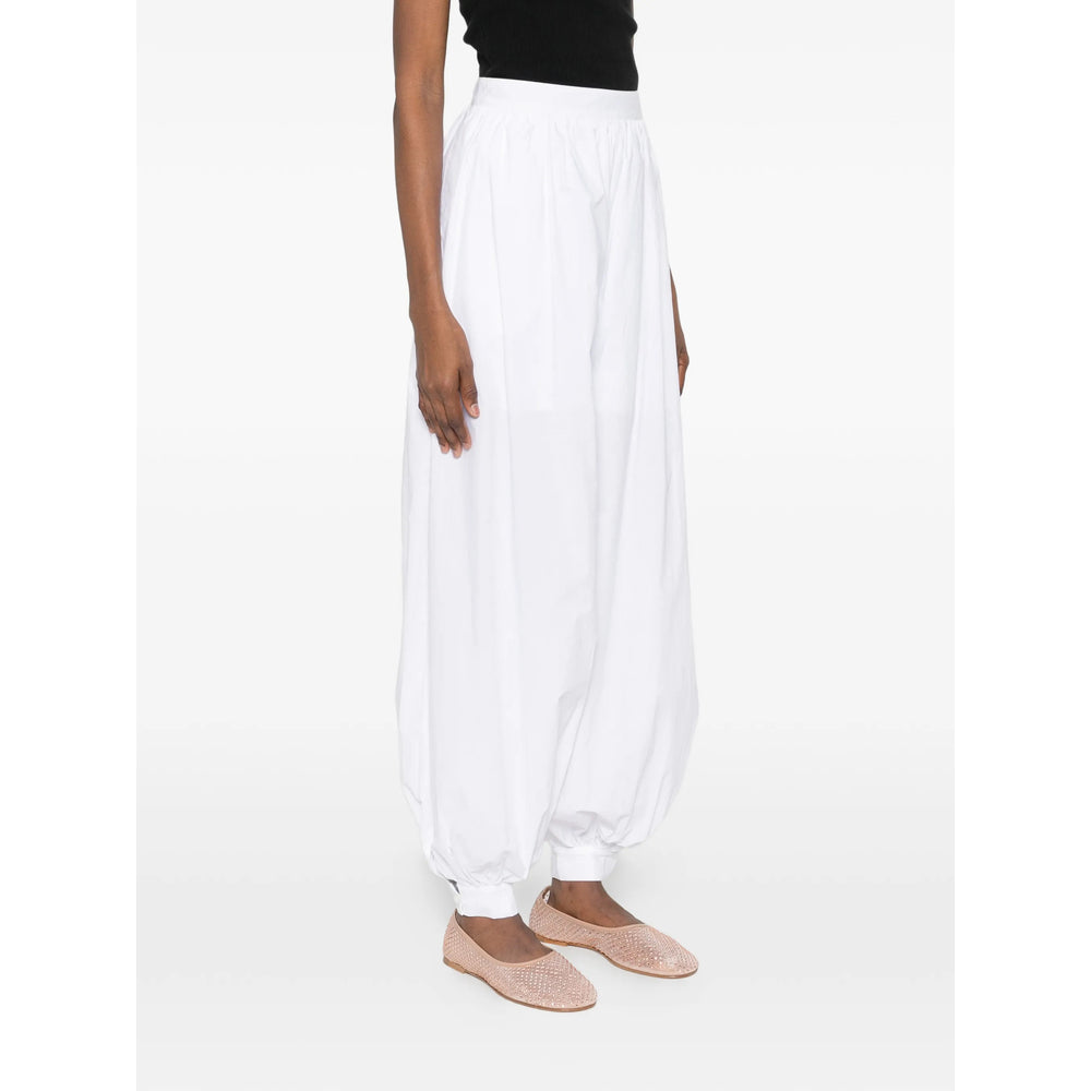 Rotate White Trousers - Tapered Trousers Women ROTATE