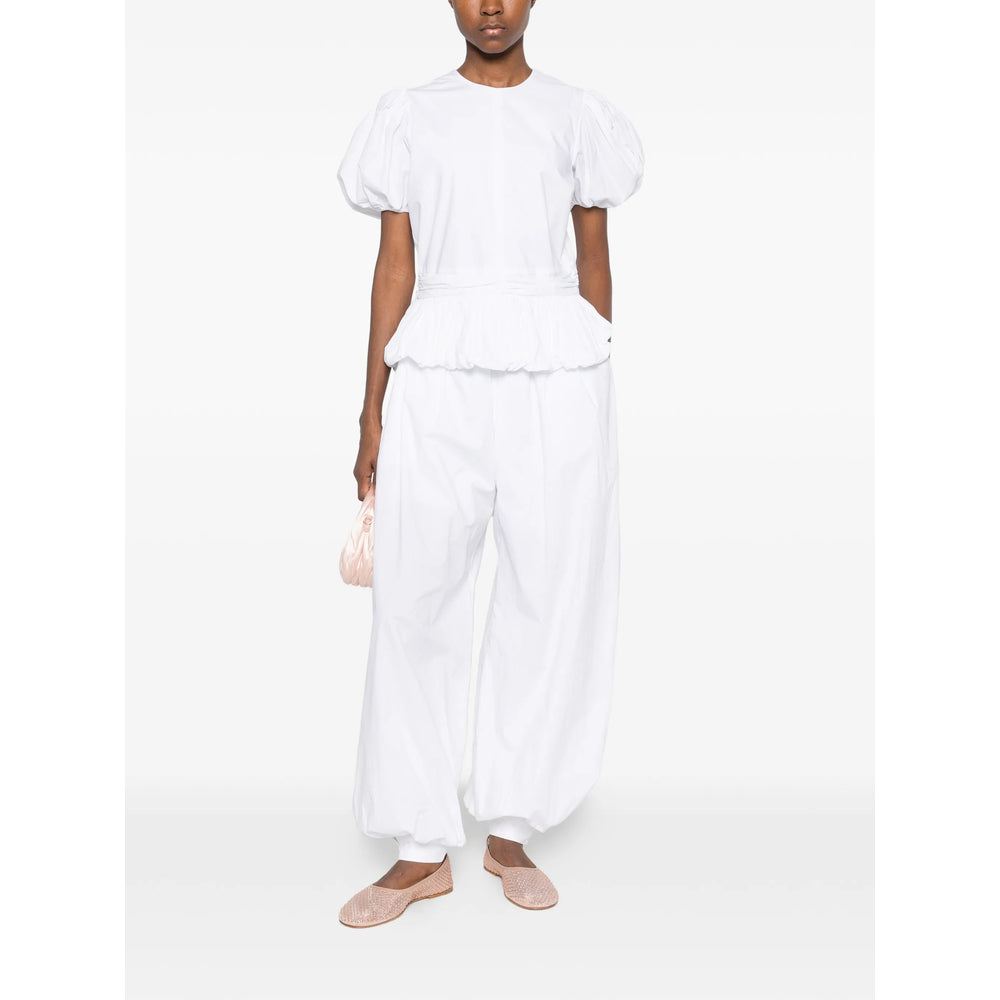 Rotate White Trousers - Tapered Trousers Women ROTATE