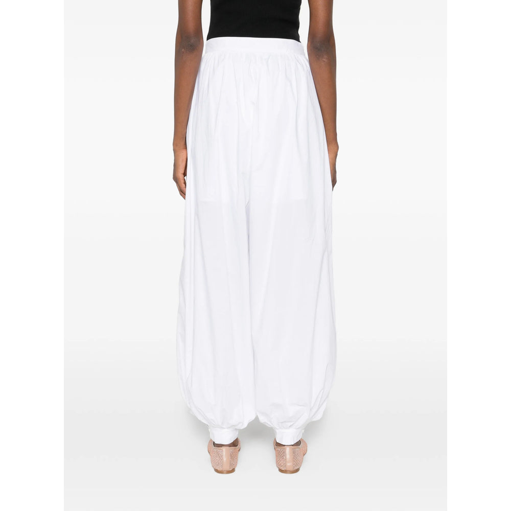 Rotate White Trousers - Tapered Trousers Women ROTATE