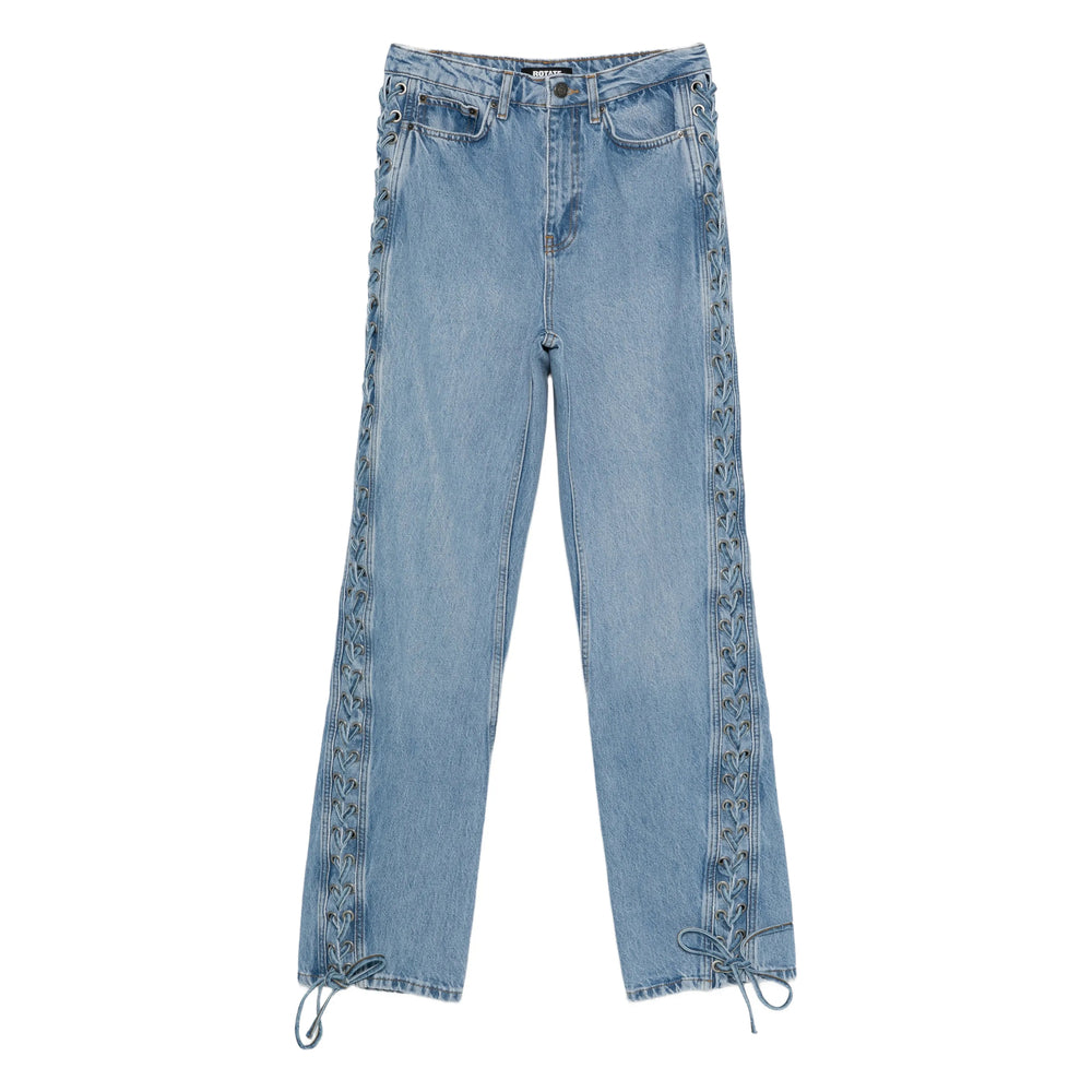 Rotate Blue Denim - Straight-Leg Jeans Women ROTATE