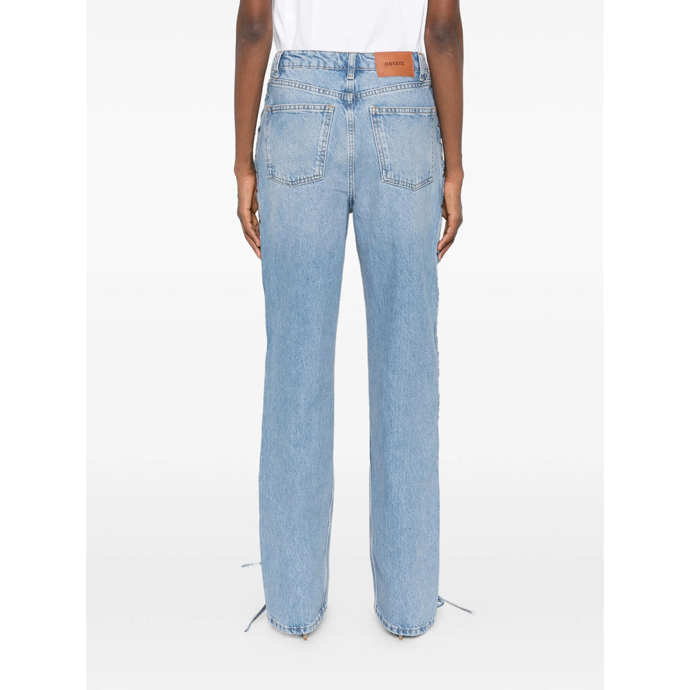 Rotate Blue Denim - Straight-Leg Jeans Women ROTATE