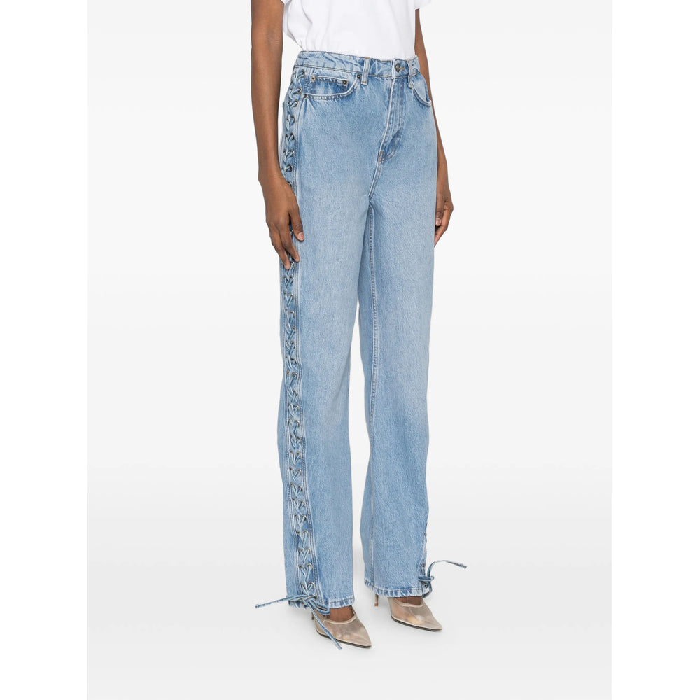 Rotate Blue Denim - Straight-Leg Jeans Women ROTATE