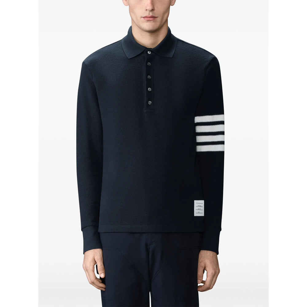 Thom Browne Blue Polo Shirts Men THOM BROWNE