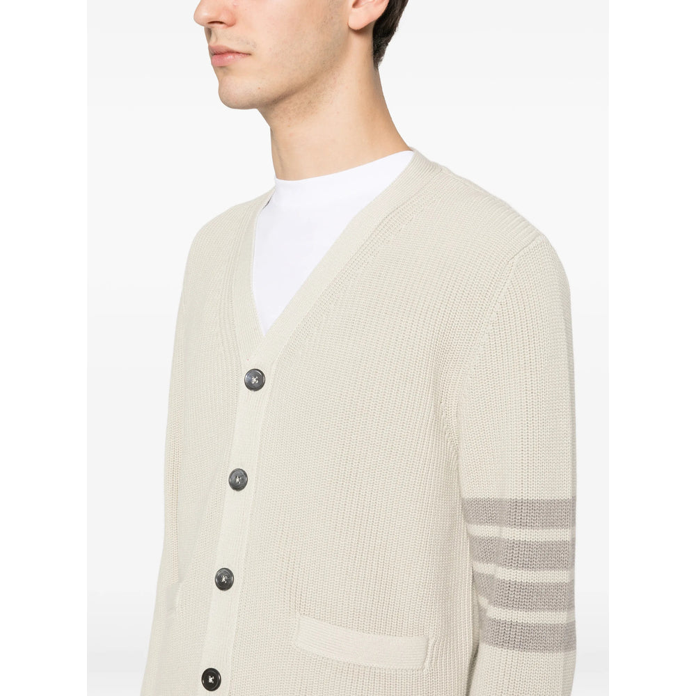 Thom Browne Neutrals Sweaters & Knitwear - Cardigans Men THOM BROWNE