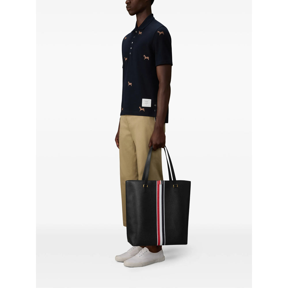 Thom Browne Black Tote Bags Men THOM BROWNE