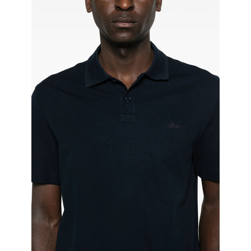 Brioni Blue Polo Shirts Men BRIONI