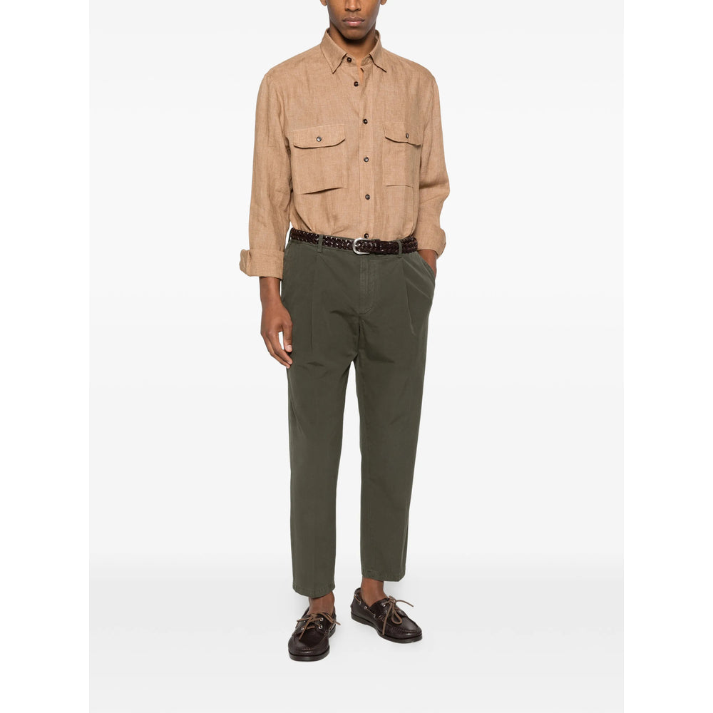 Brioni Brown Shirts Men BRIONI