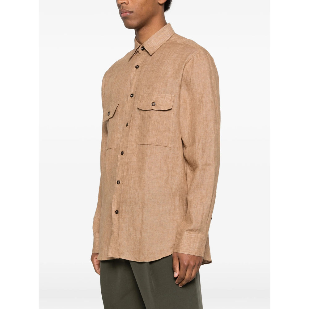 Brioni Brown Shirts Men BRIONI