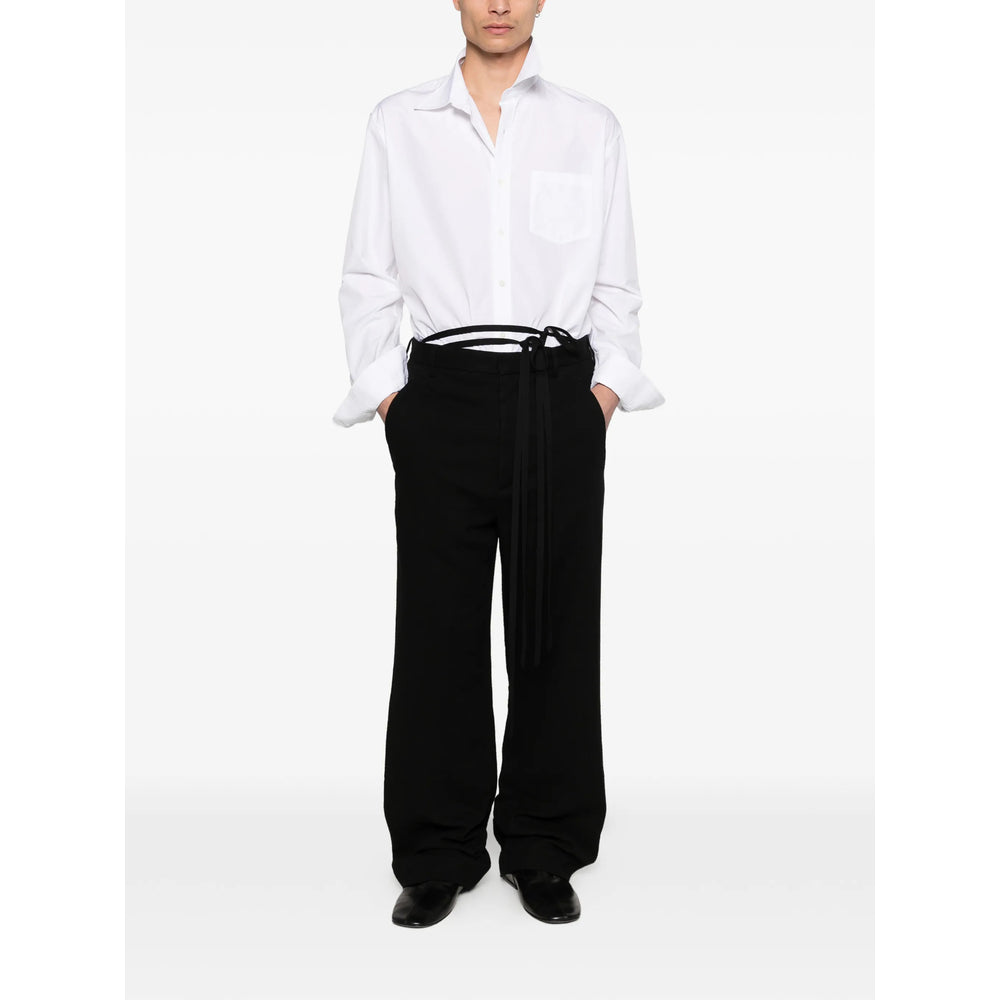 Ann Demeulemeester Black Trousers - Regular & Straight-Leg Trousers Men ANN DEMEULEMEESTER