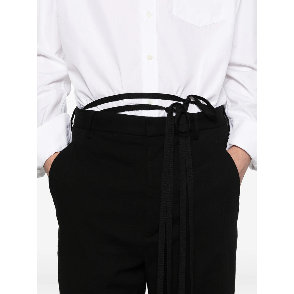 Ann Demeulemeester Black Trousers - Regular & Straight-Leg Trousers Men ANN DEMEULEMEESTER