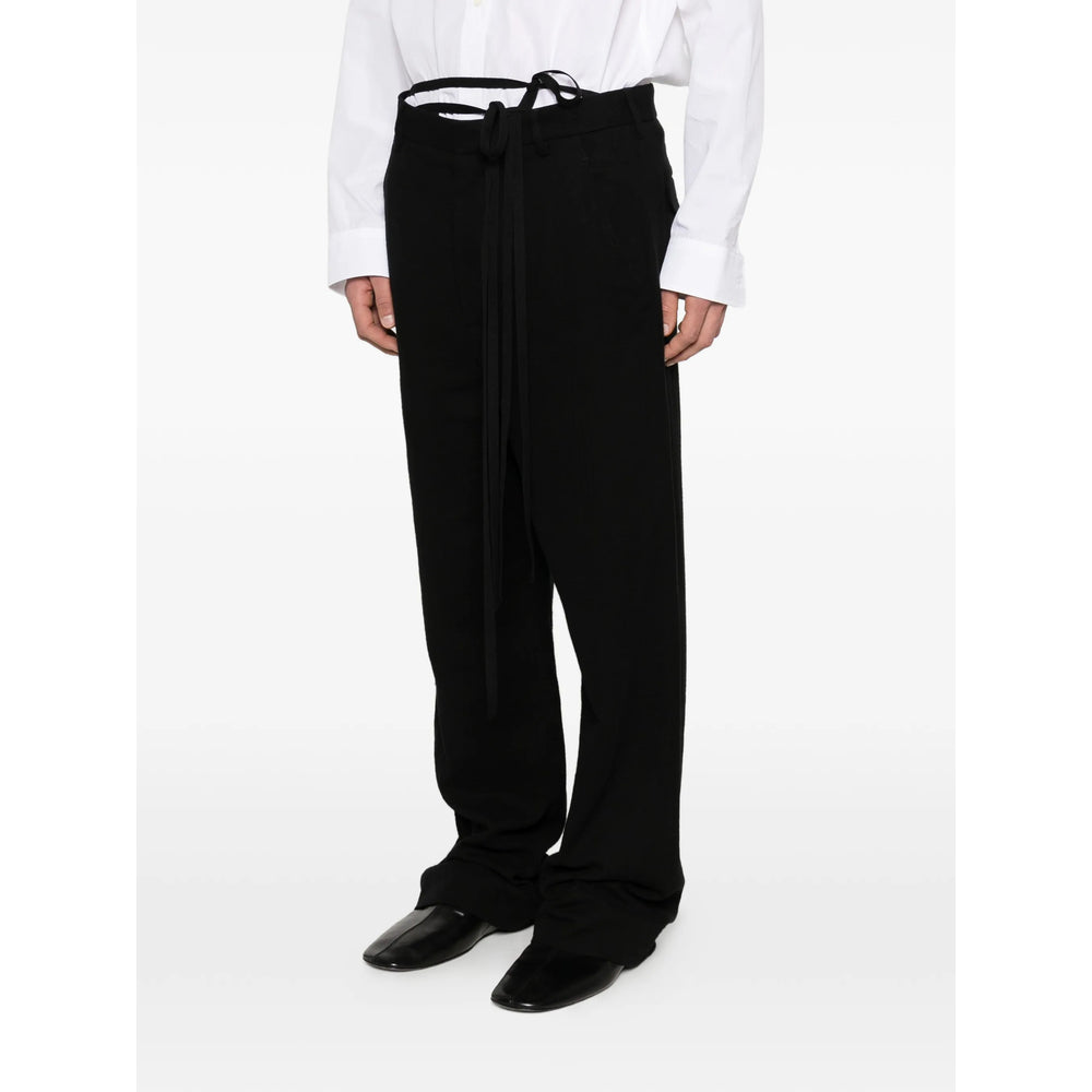 Ann Demeulemeester Black Trousers - Regular & Straight-Leg Trousers Men ANN DEMEULEMEESTER