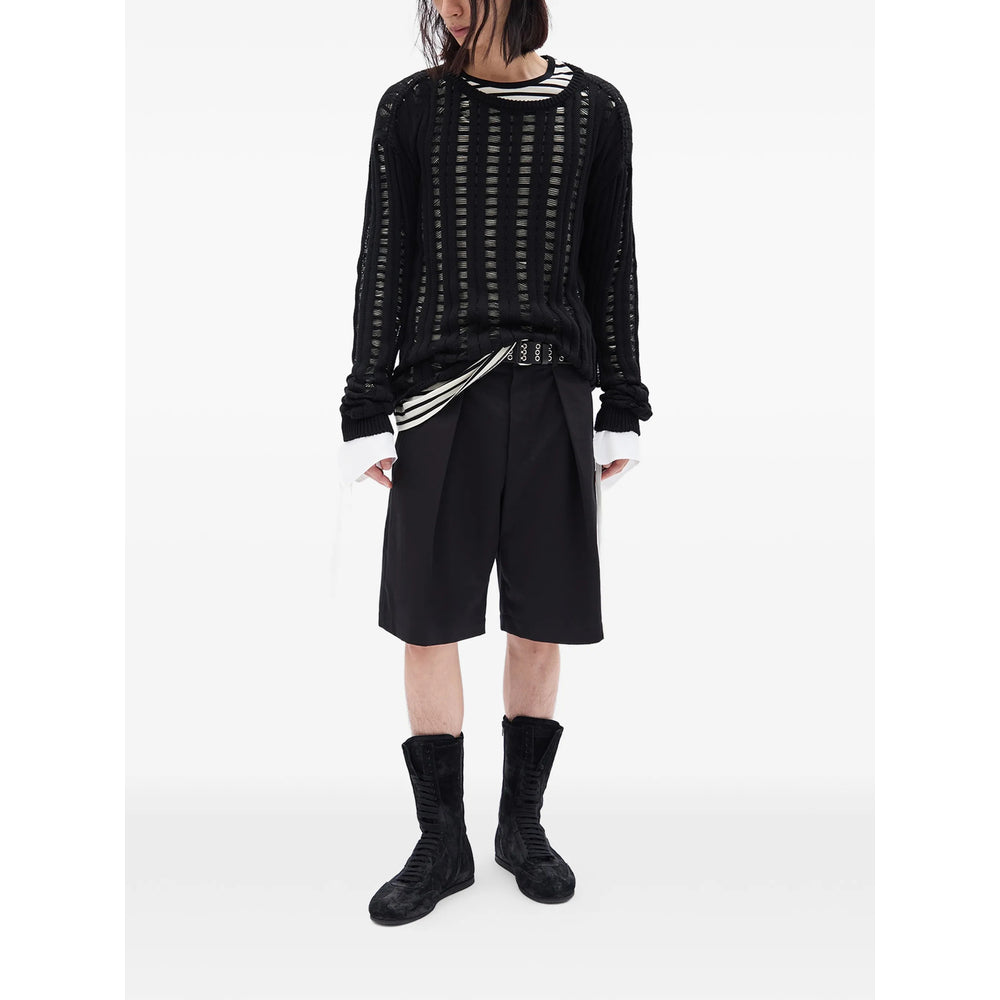 Ann Demeulemeester Black Shorts - Tailored Shorts Men ANN DEMEULEMEESTER