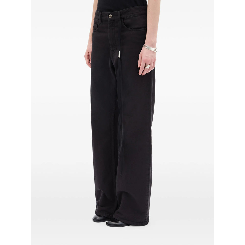 Ann Demeulemeester Black Denim - Wide-Leg Jeans Women ANN DEMEULEMEESTER
