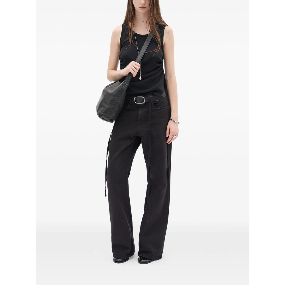 Ann Demeulemeester Black Denim - Wide-Leg Jeans Women ANN DEMEULEMEESTER