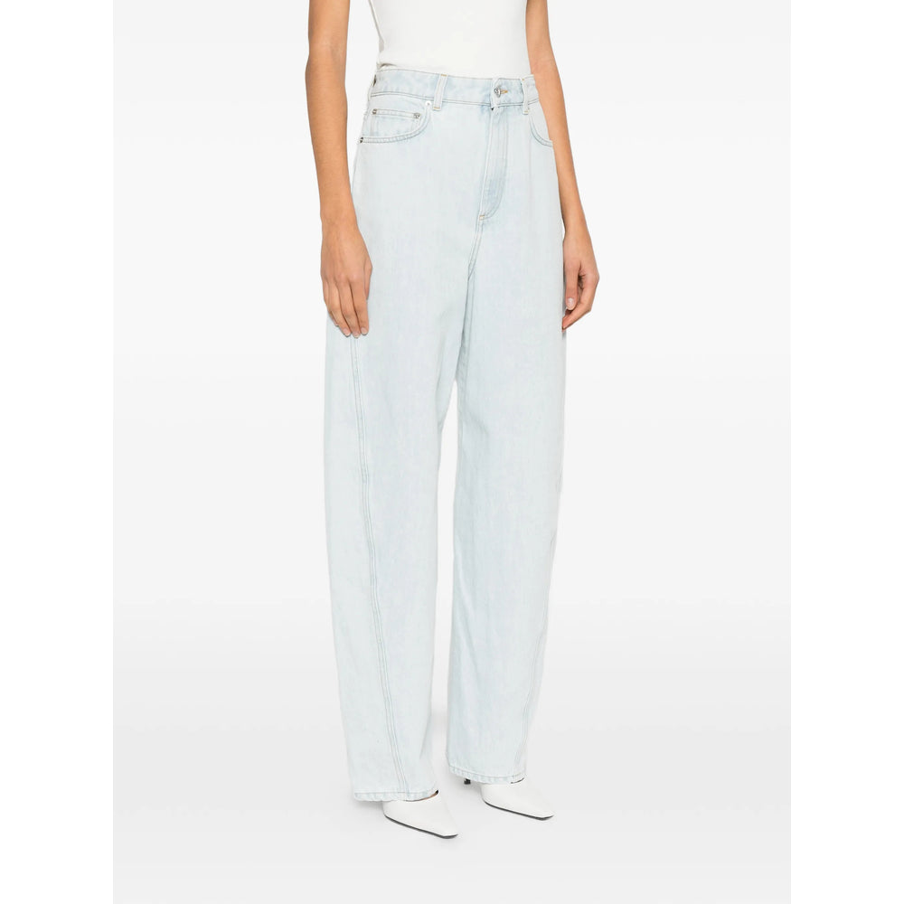 Givenchy Blue Denim - Wide-Leg Jeans Women