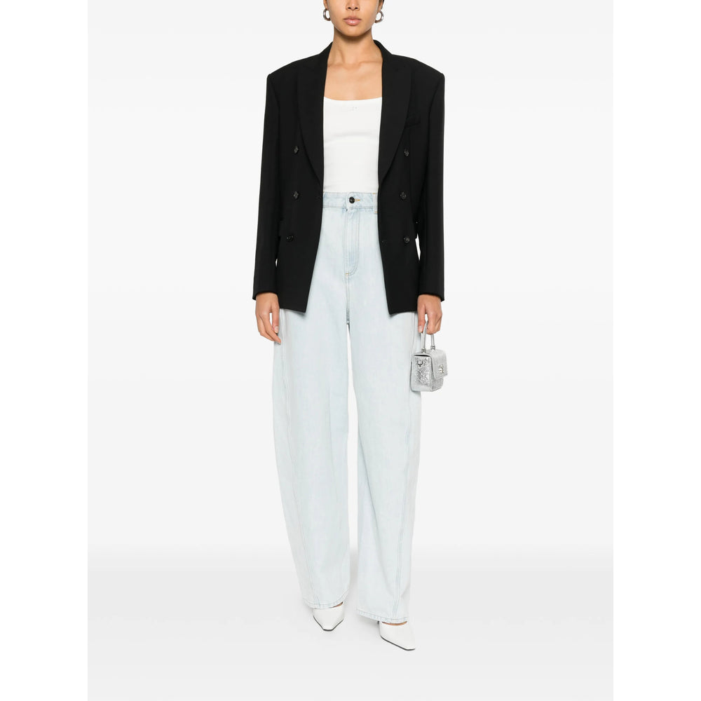 Givenchy Blue Denim - Wide-Leg Jeans Women
