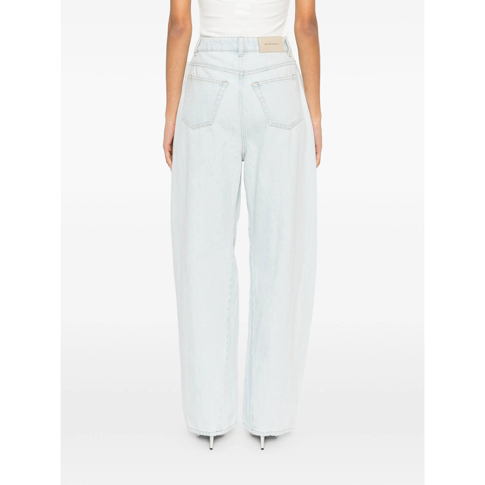 Givenchy Blue Denim - Wide-Leg Jeans Women