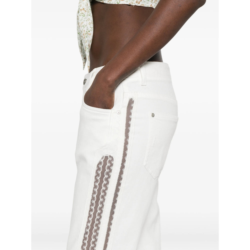 Ermanno Scervino White Denim - Straight-Leg Jeans Women ERMANO SCERVINO