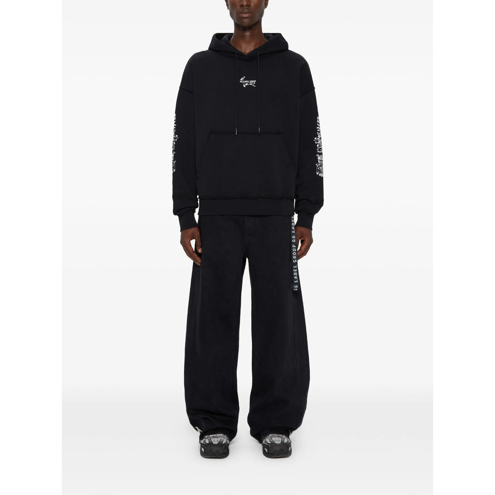 44 Label Group Black Sweaters & Knitwear - Hoodies Men 44 LABEL GROUP