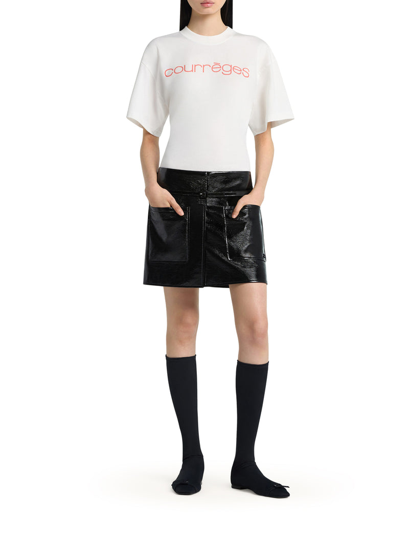 Courreges Women Cotton T-Shirt With Print COURREGES