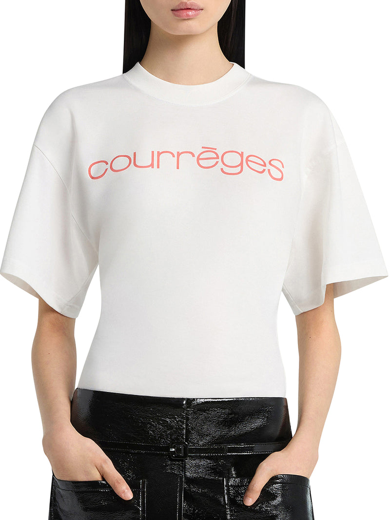 Courreges Women Cotton T-Shirt With Print COURREGES