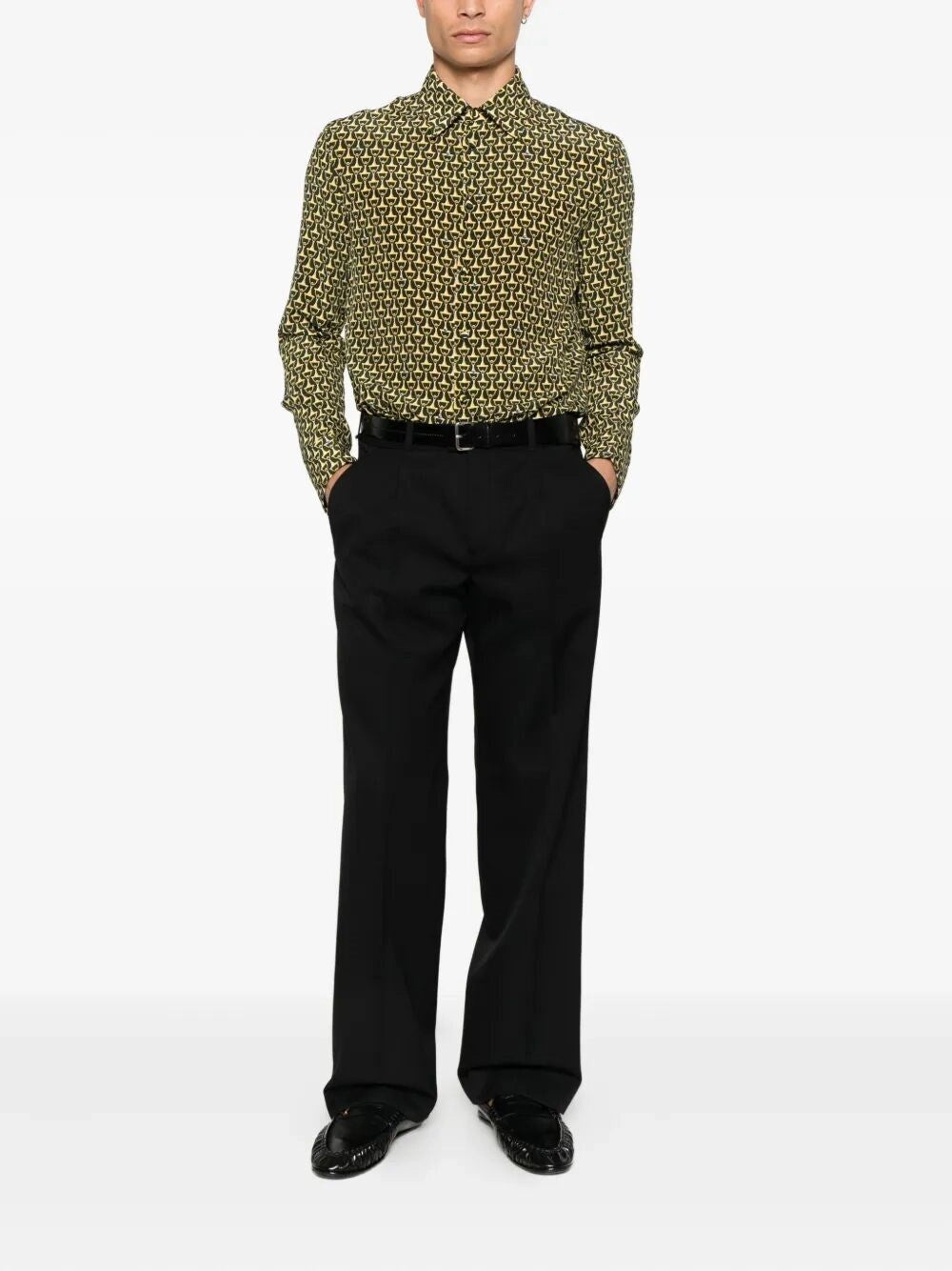 Gucci Men Classic Skinny `Horsebit` Shirt
