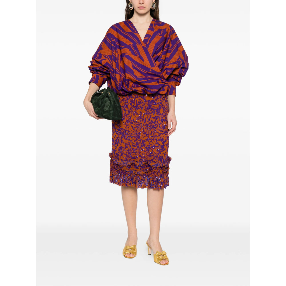 Dries Van Noten Brown Skirts - Straight Skirts Women DRIES VAN NOTEN