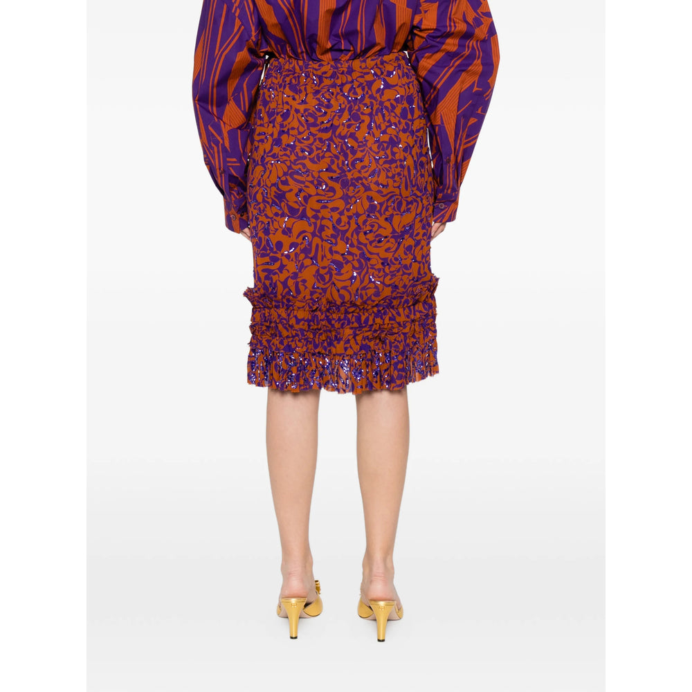 Dries Van Noten Brown Skirts - Straight Skirts Women DRIES VAN NOTEN