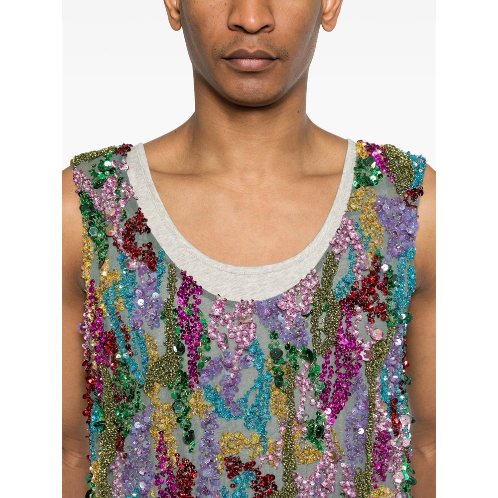 Dries Van Noten Grey T-Shirts & Vests - Vests & Tanks Men DRIES VAN NOTEN