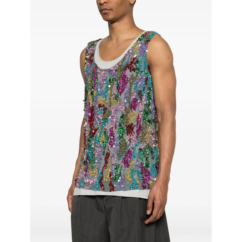 Dries Van Noten Grey T-Shirts & Vests - Vests & Tanks Men DRIES VAN NOTEN