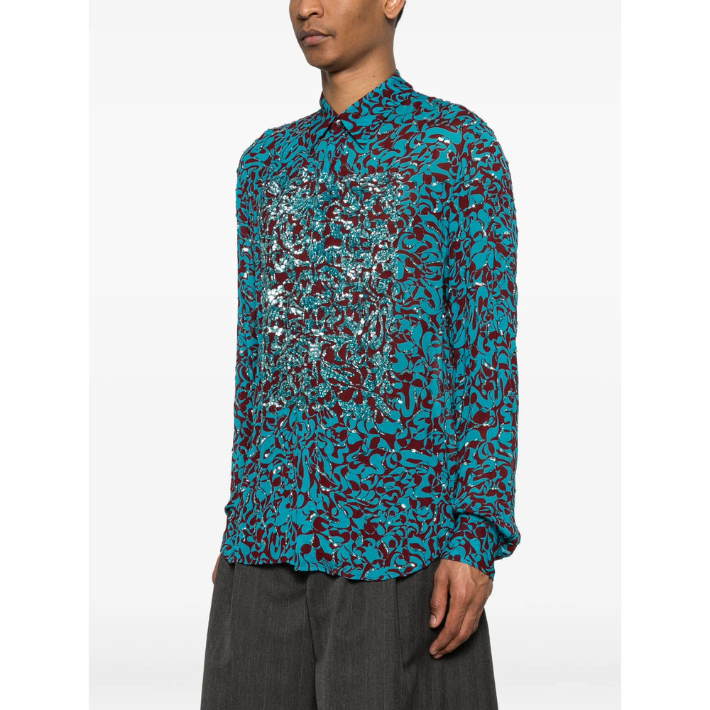 Dries Van Noten Blue Shirts Men DRIES VAN NOTEN