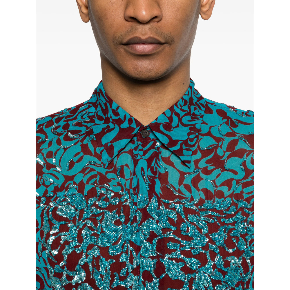 Dries Van Noten Blue Shirts Men DRIES VAN NOTEN