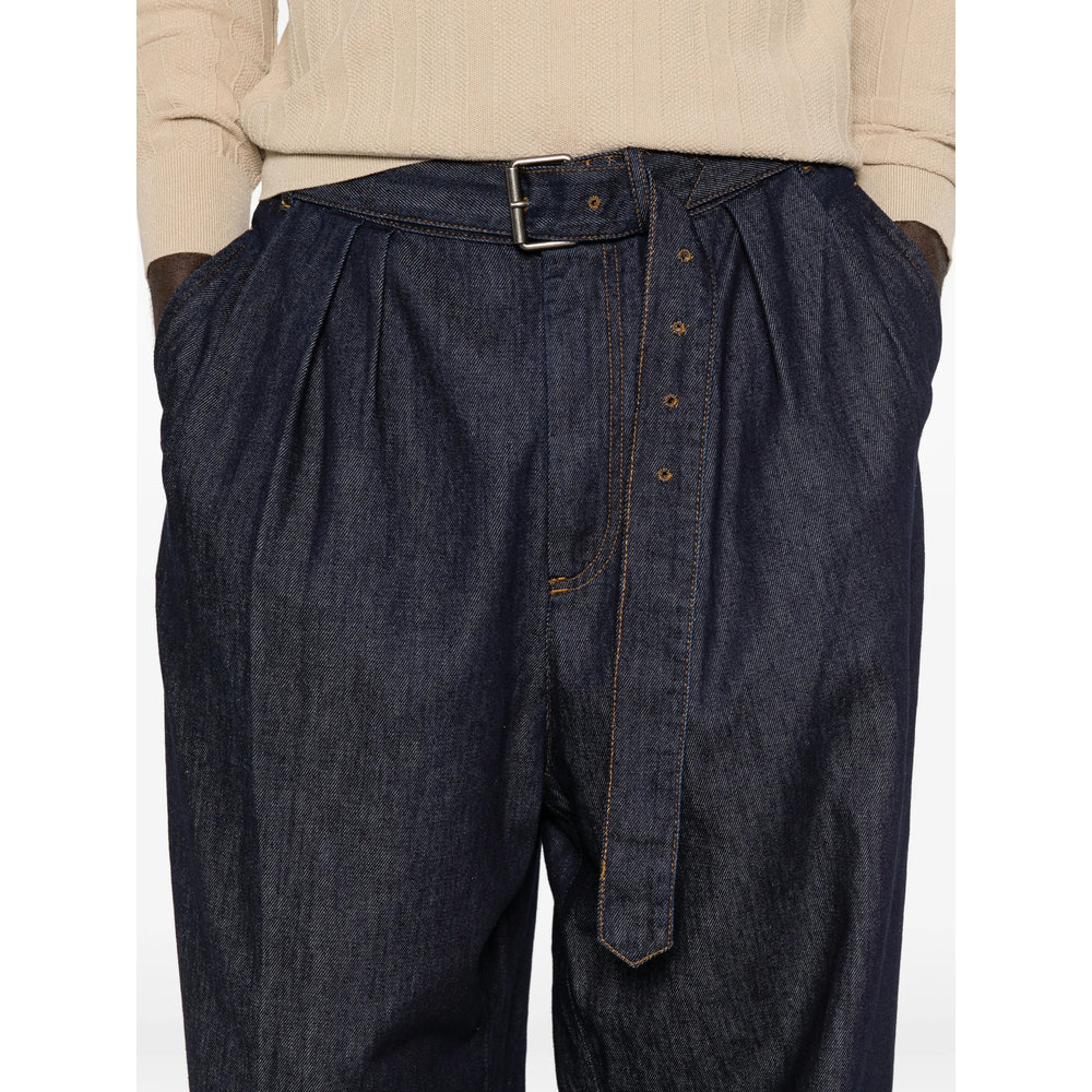 Dries Van Noten Blue Denim - Wide-Leg Jeans Men DRIES VAN NOTEN