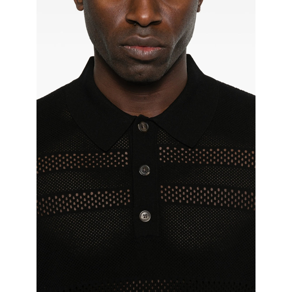 Dries Van Noten Black Polo Shirts Men DRIES VAN NOTEN