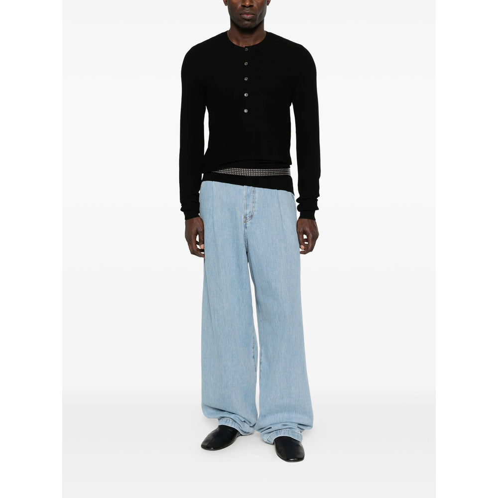 Dries Van Noten Black Polo Shirts Men DRIES VAN NOTEN