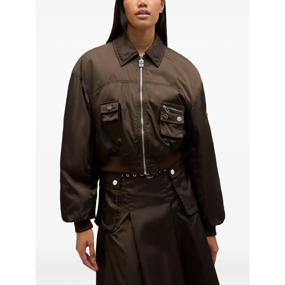 Ganni Brown Jackets - Bomber Jackets Women GANNI