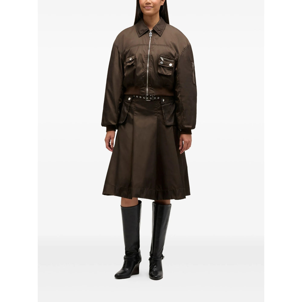 Ganni Brown Jackets - Bomber Jackets Women GANNI