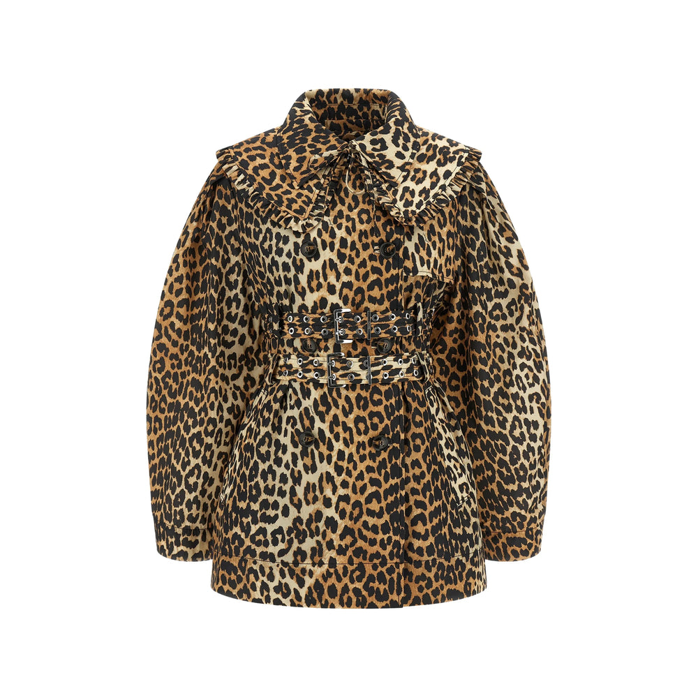 Ganni Brown Coats - Trench & Raincoats Women GANNI