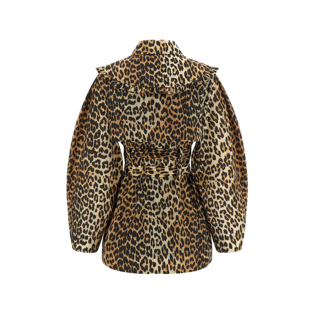 Ganni Brown Coats - Trench & Raincoats Women GANNI