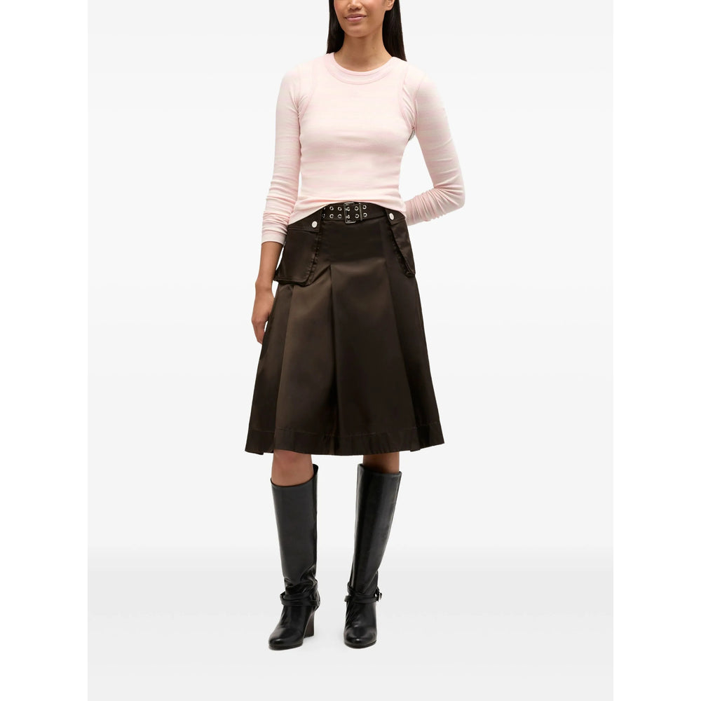 Ganni Brown Skirts - A-Line Skirts Women GANNI
