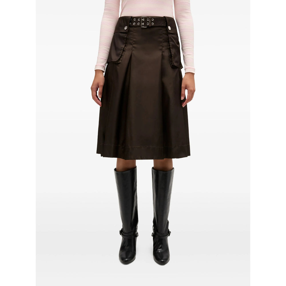 Ganni Brown Skirts - A-Line Skirts Women GANNI