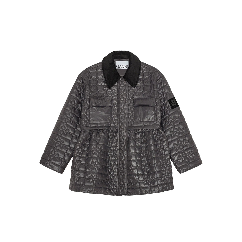 Ganni Brown Jackets - Puffer Jackets Women GANNI
