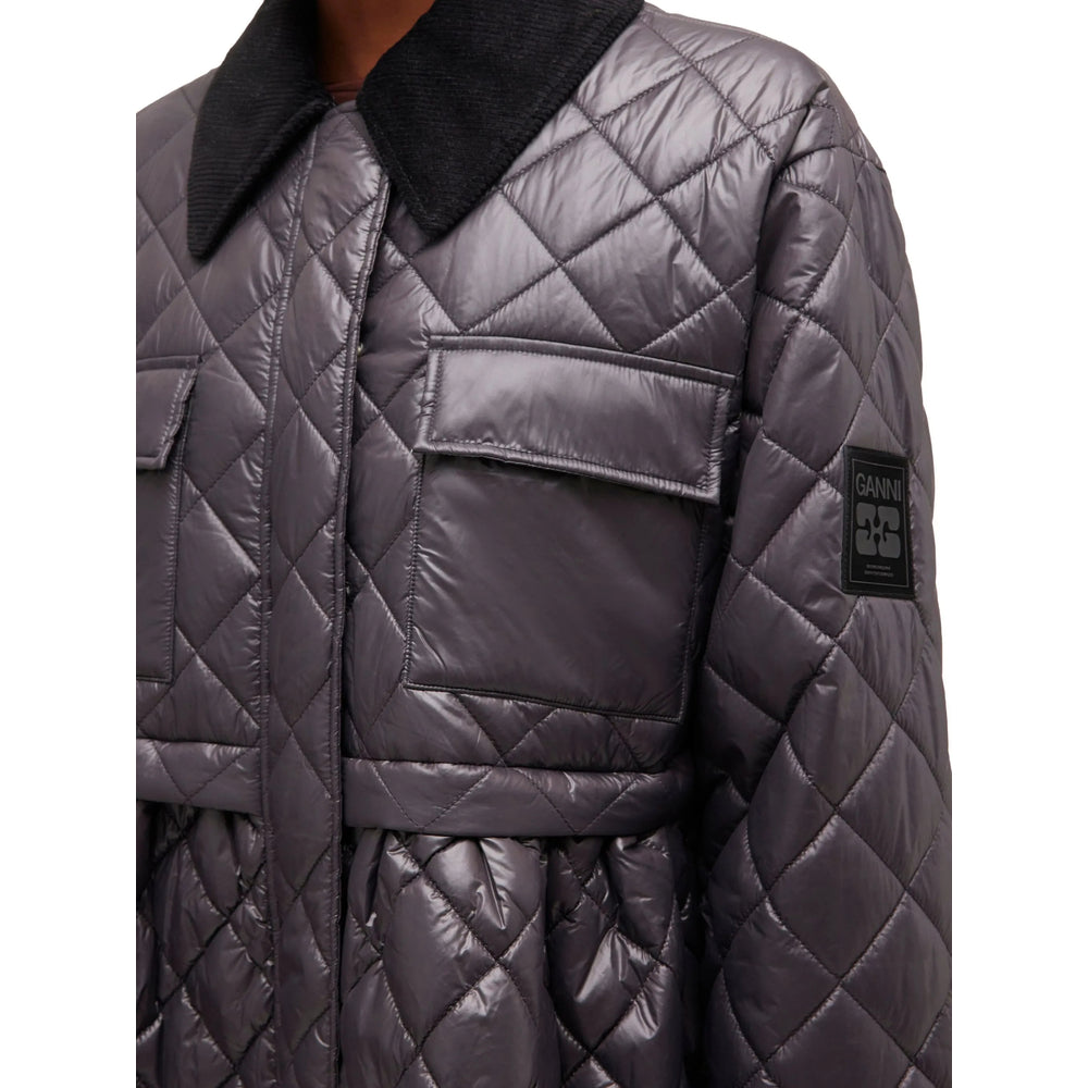 Ganni Brown Jackets - Puffer Jackets Women GANNI