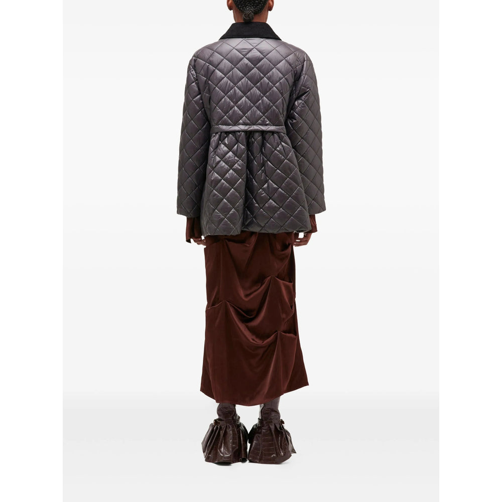Ganni Brown Jackets - Puffer Jackets Women GANNI