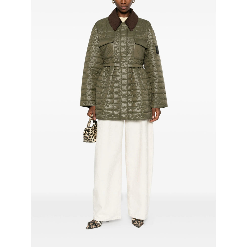 Ganni Green Jackets - Puffer Jackets Women GANNI
